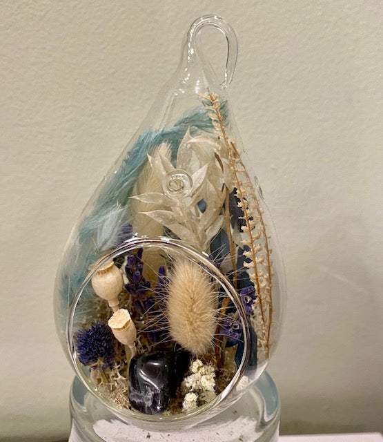 Dried Botanical Tear. "Blue Bell."