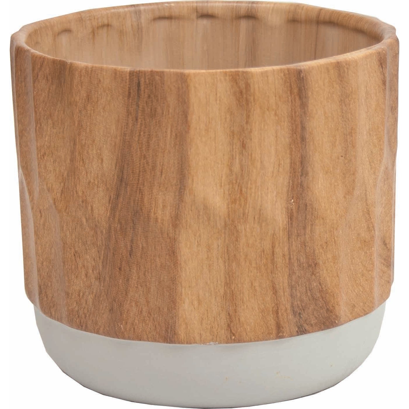 4.5" Wood Grain Finish Dolomite Pot (CE00WG)