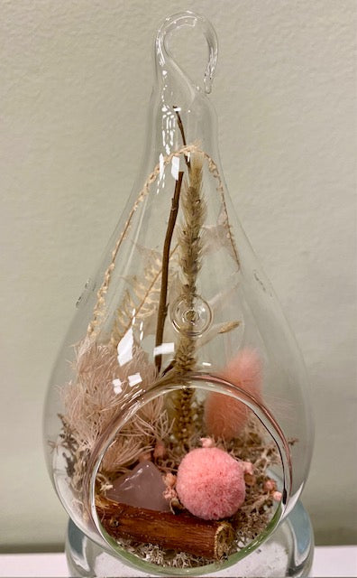 Dried Botanical Tear. "Natural Pink."