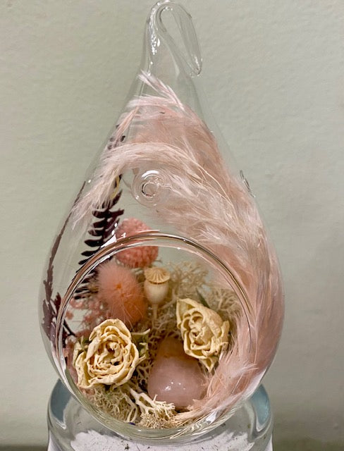 Dried Botanical Tear. "Tickled Pink."