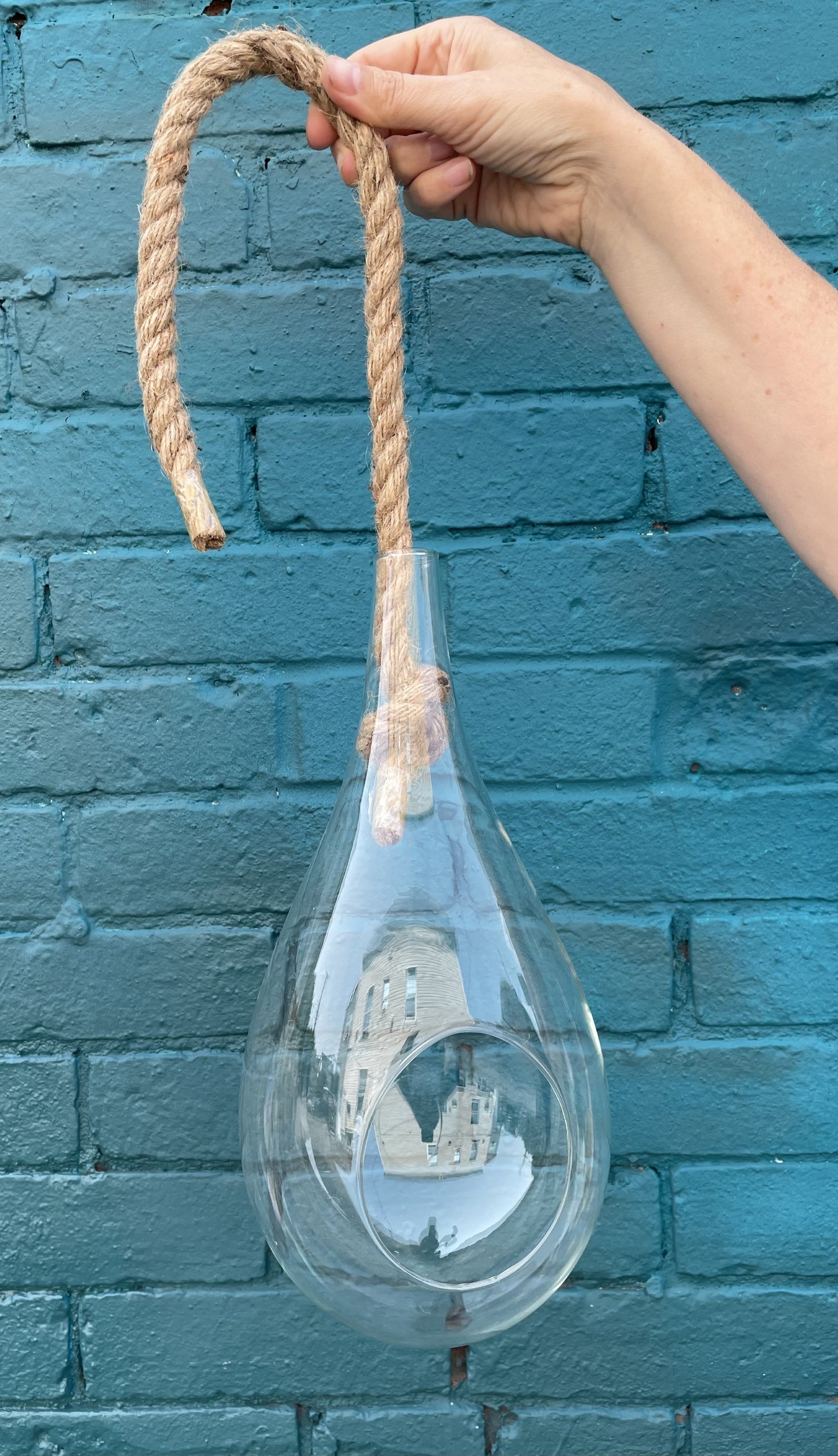 Glass Teardrop with Rope