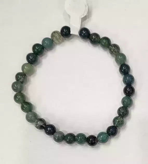 Bead Bracelet - Moss Agate