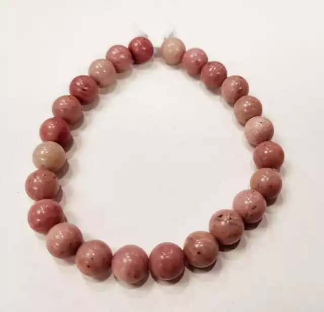 Bead Bracelet - Rhodonite