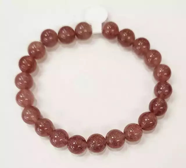 Bead Bracelet - Strawberry Quartz