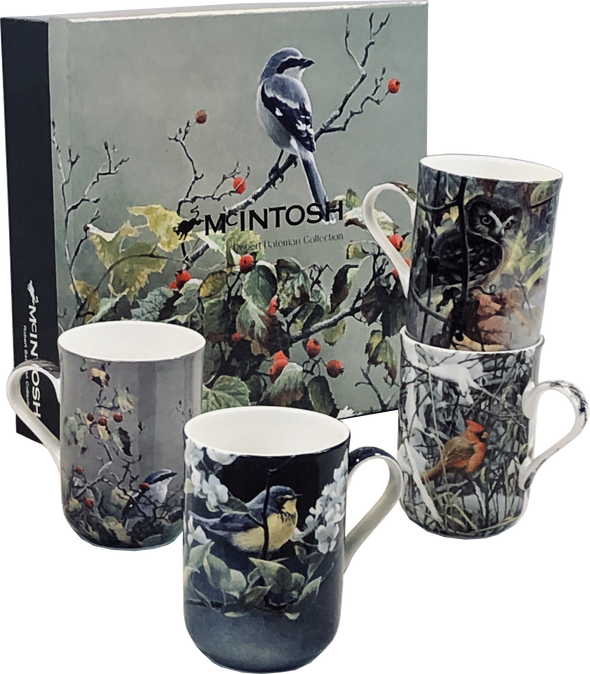 Bateman Birds set of 4 Mugs