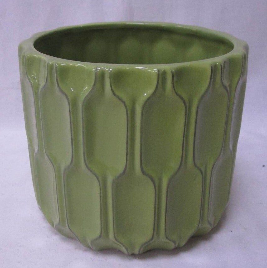 4.5" Avocado Green Copenhagen Cache Pot (CE00-248)