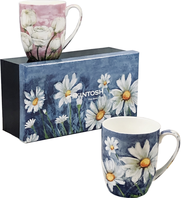 Morning Flowers Mug Pair