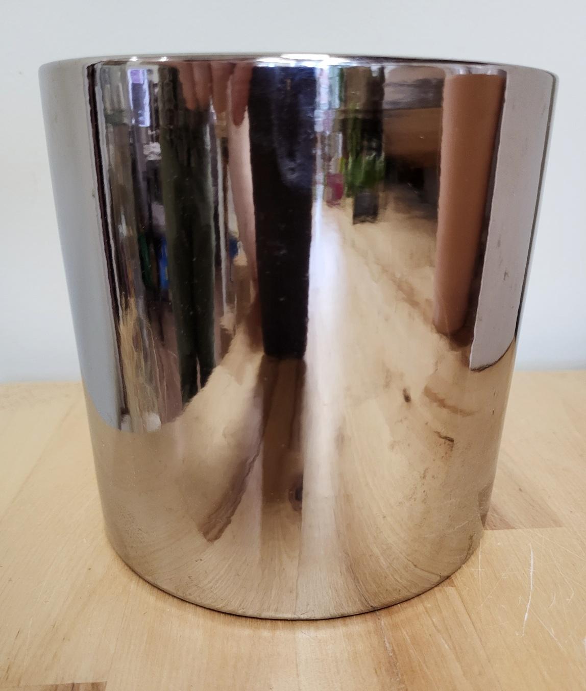 Silver Cylinder Cache Pot