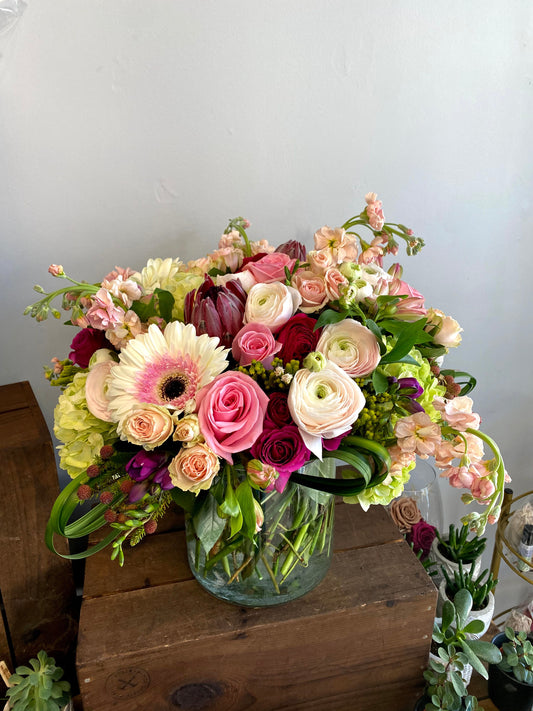 Made with Love -  Mother's Day Florist Choice - Vase Arrangement