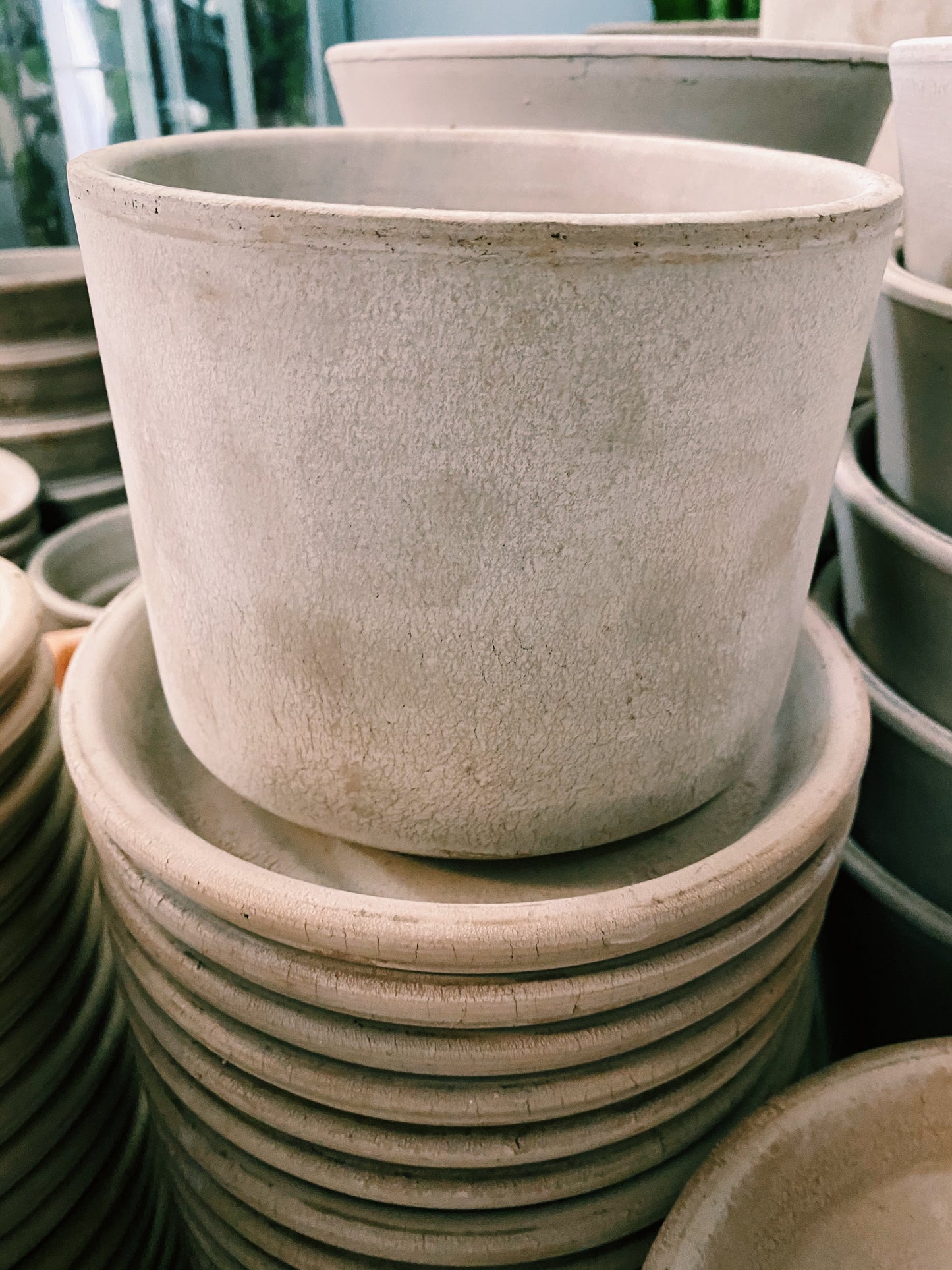 Italian Terracotta - Cylinder, Grey
