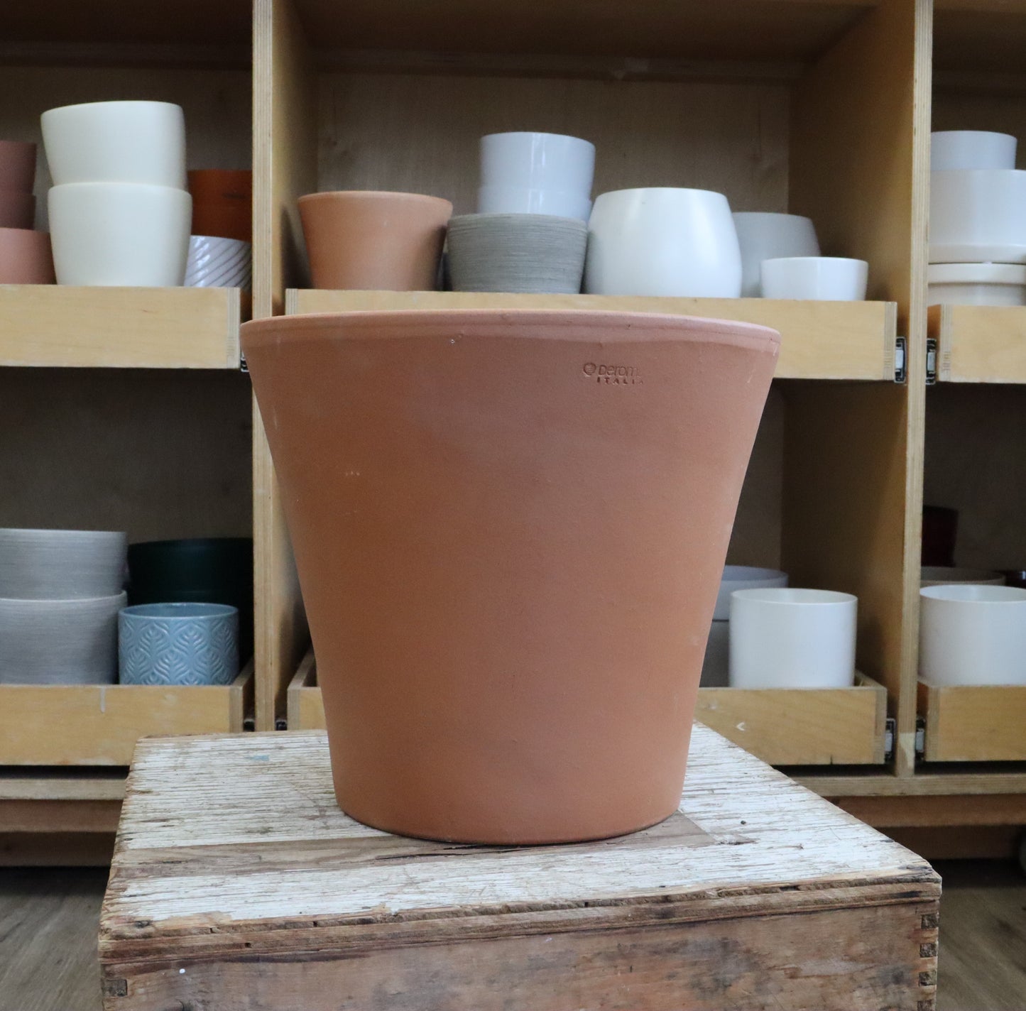 10" Cono Orange Terra Cotta Pot