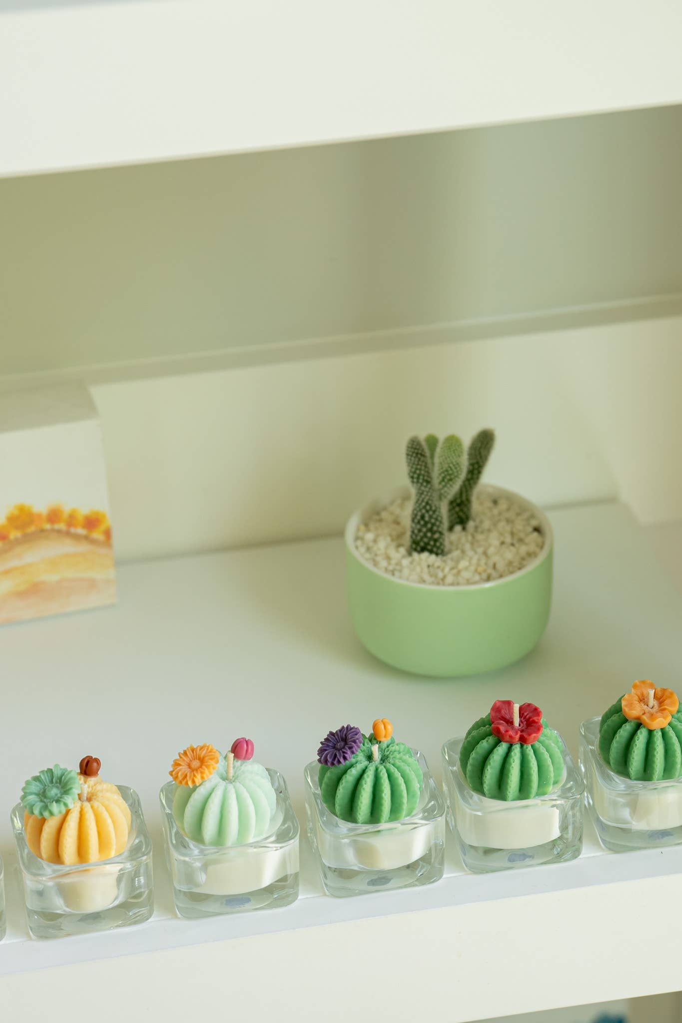 Tealight Candles - Barrel Cactus