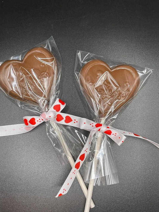 Valentines Chocolate Heart Lolly - ON