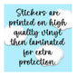 Vinyl Stickers - NB