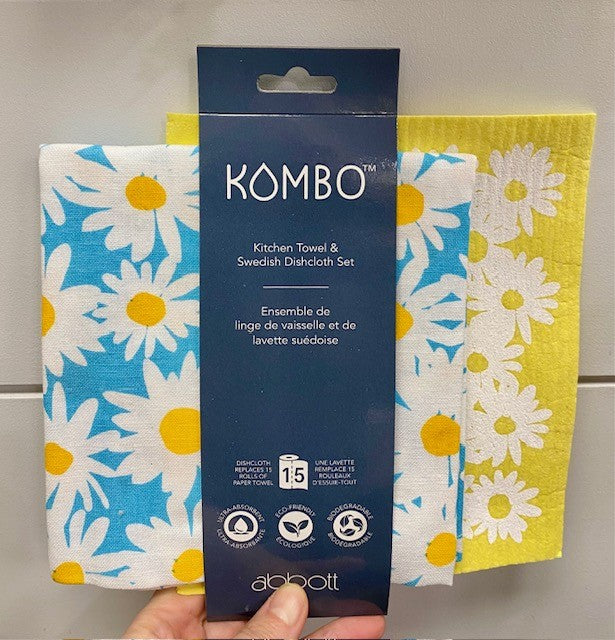 Kombo Kitchen Towel and Dishcloth Set