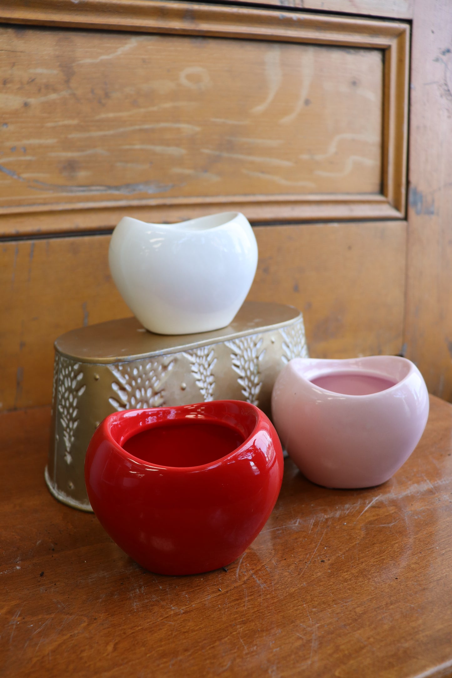 Heart Trio Ceramic Pots 3"