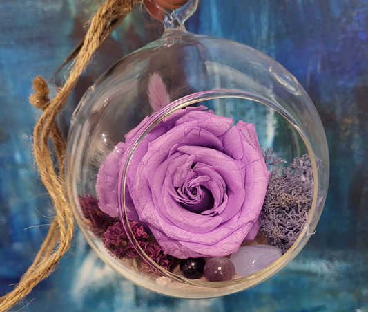 4" Preserved Rose Sphere - Lavender