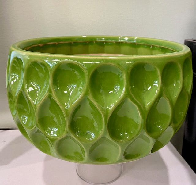 Lime Green Ceramic Bowl 6"