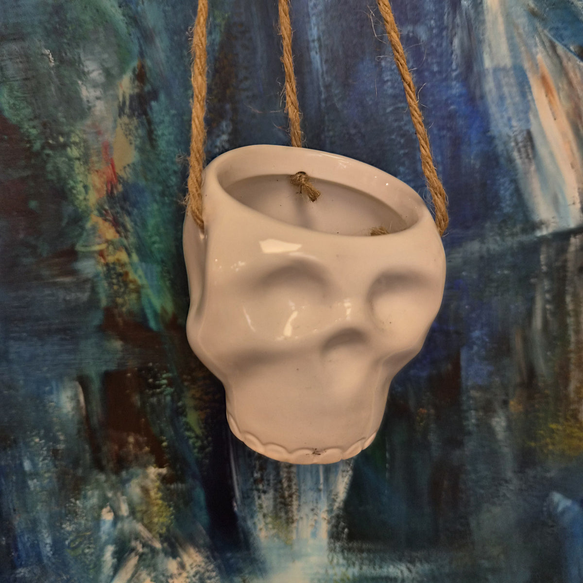Haunted Hanging Skulls Pot 3"