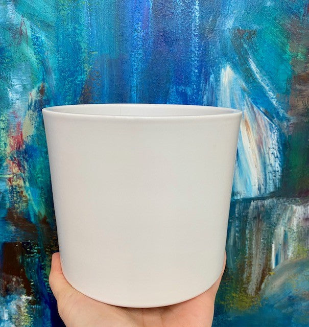 5" White Cylinder Ceramic N