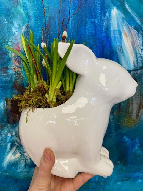 Easter Bunny with Spring Bulbs