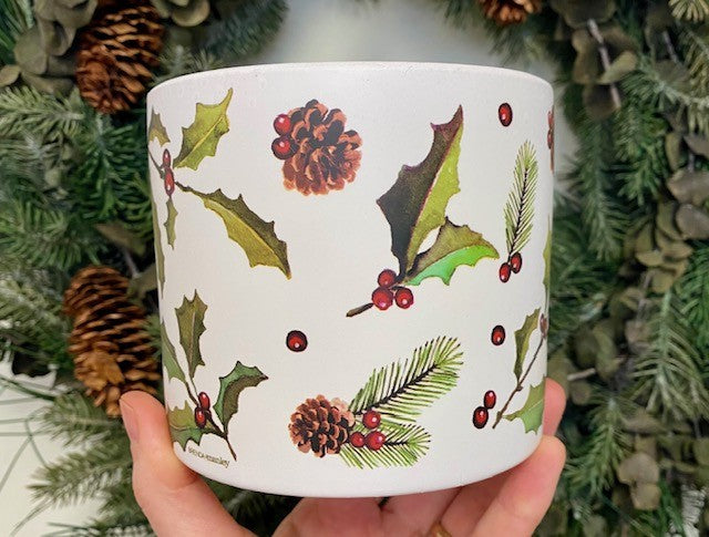 Holly, Pinecones & Berries Pot