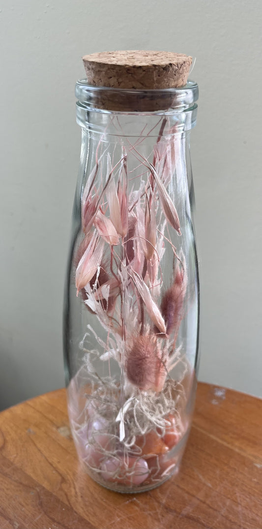 Dried Botanical Bottle - Pink