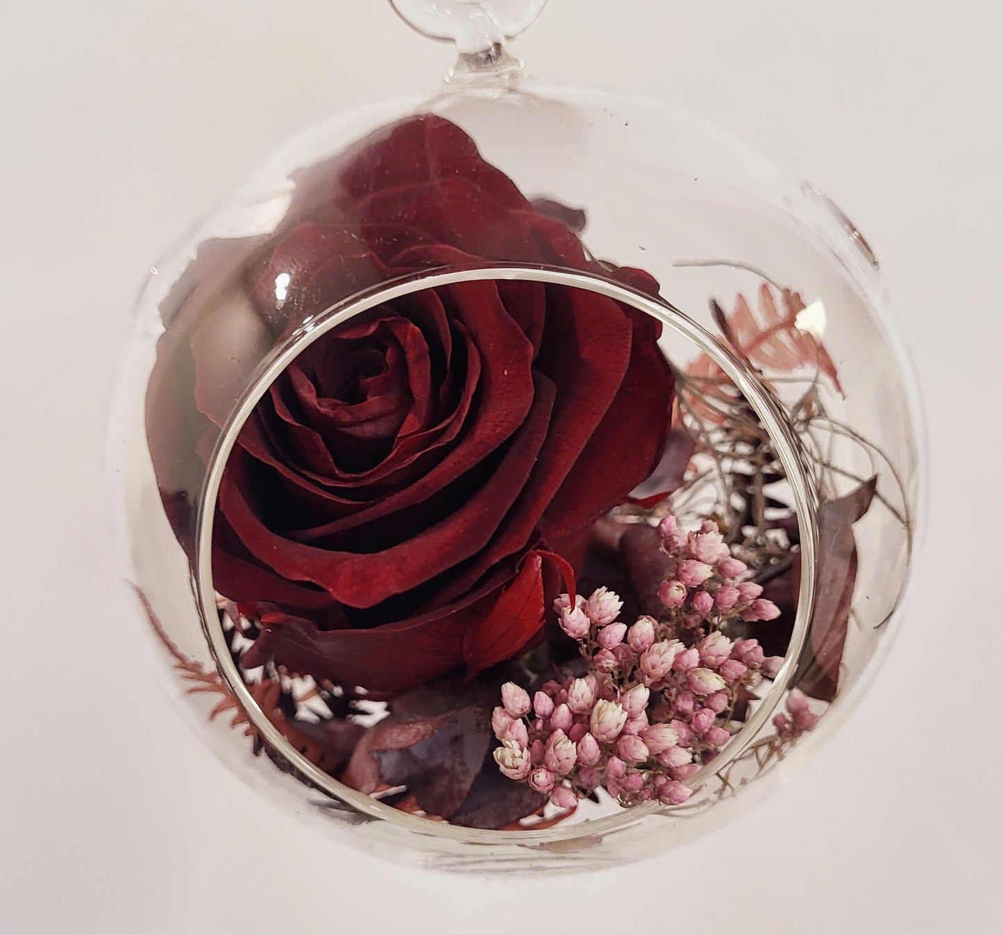 4" Preserved Rose Sphere - Red (RS4.BG2)