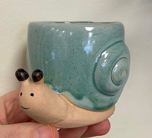 Mini Snail Planter 2.5" H