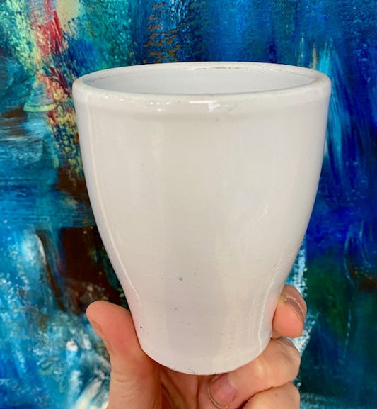 3" White Pot