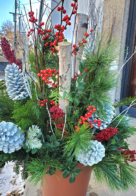 Outdoor Winter Urn