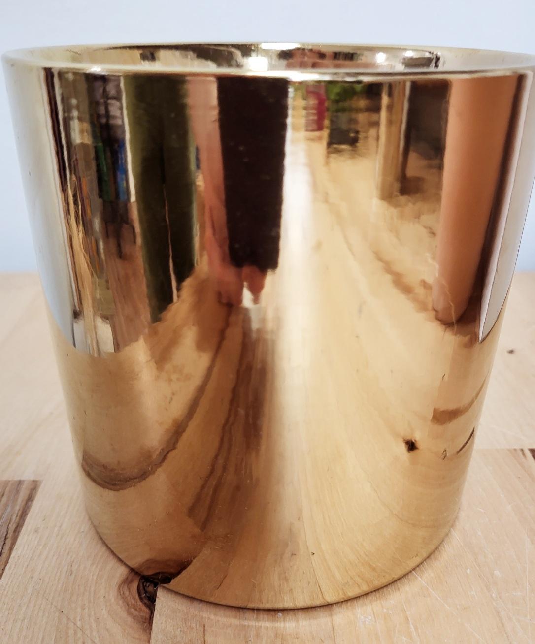 Gold Cylinder Cache Pot