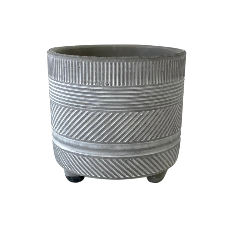 Grey Pedestal Cover Pot