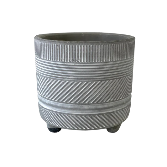 Grey Pedestal Cover Pot