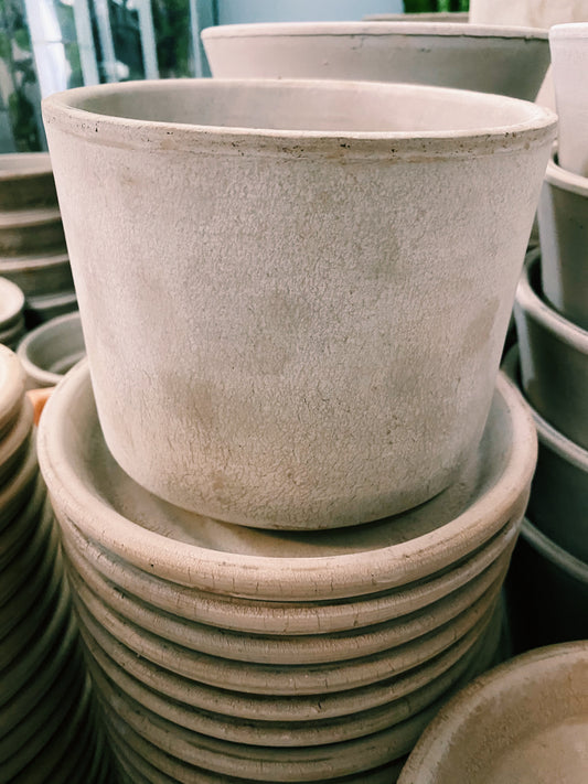 Italian Terracotta - Cylinder, Grey