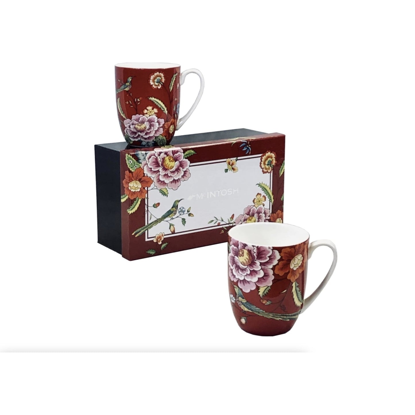 Asian Pheasant Mugs Set of 2